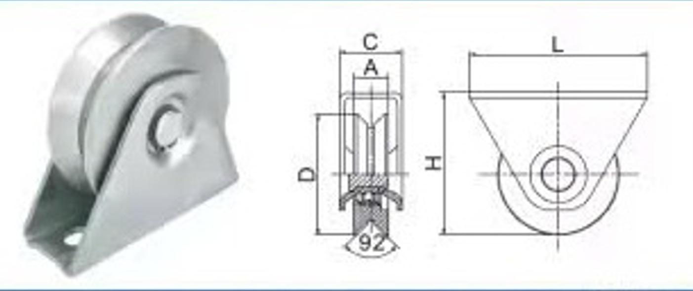 Banh xe chay V duong kinh 100mm